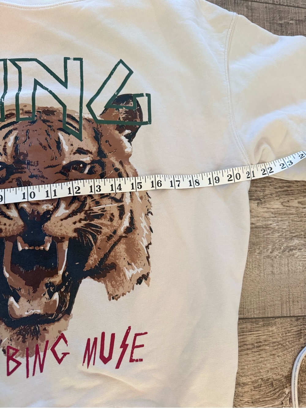 Anine Bing Tiger Muse Sweatshirt Medium Beige - Picture 6 of 7